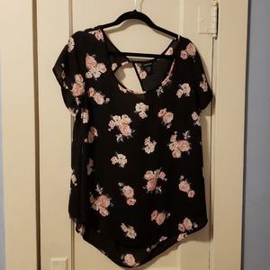 Torrid sheer floral blouse